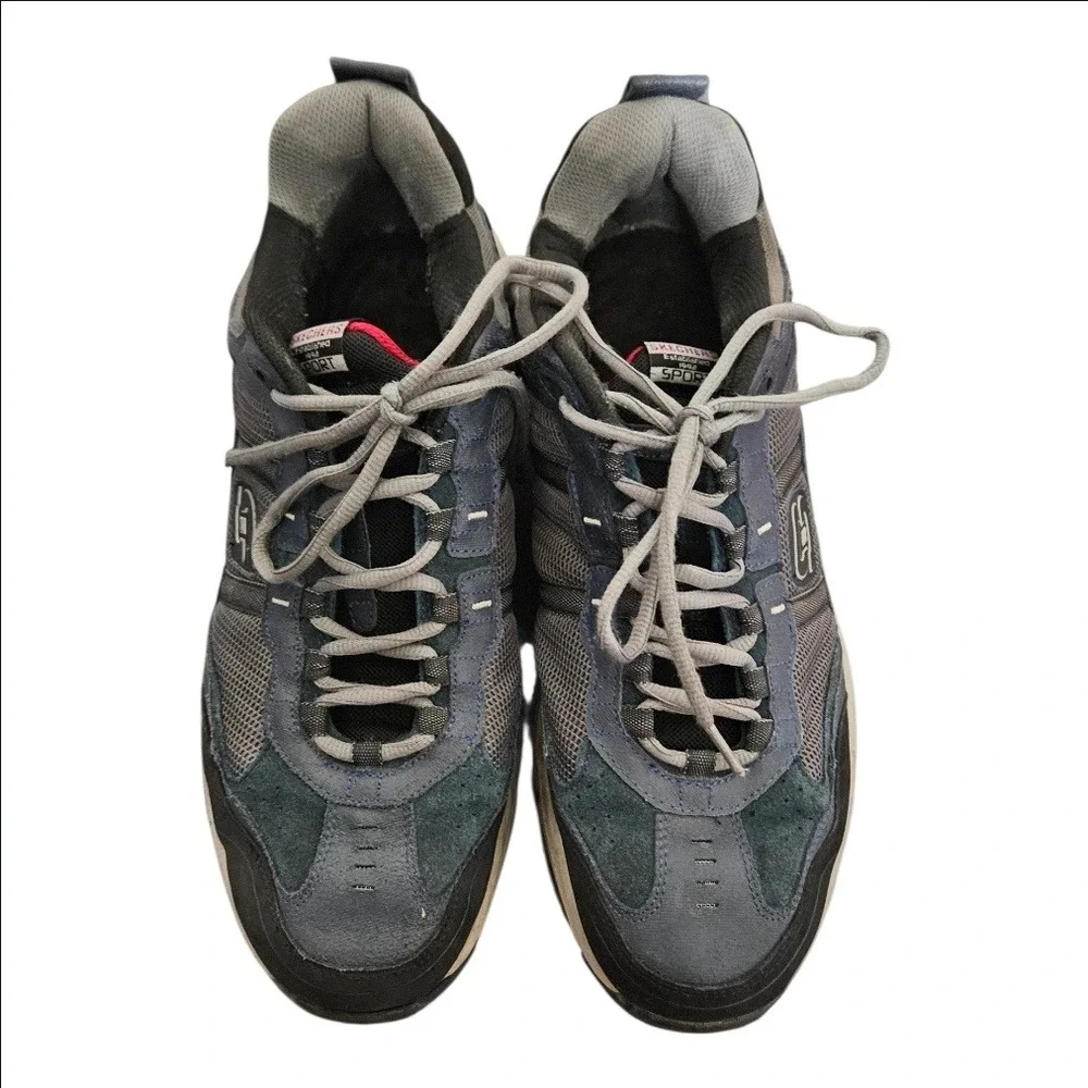 Skechers Vigor 2.0 Trait Mens Size 15 Navy Blue Grey Trail Sneakers Shoes